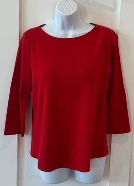 Charter Club 3/4 Sleeve Top (M)
